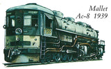 Vintage Railroad Wall Art Steam Engine Classics Print , Steam Train Pictures, Railroad Art, Vintage Railway,