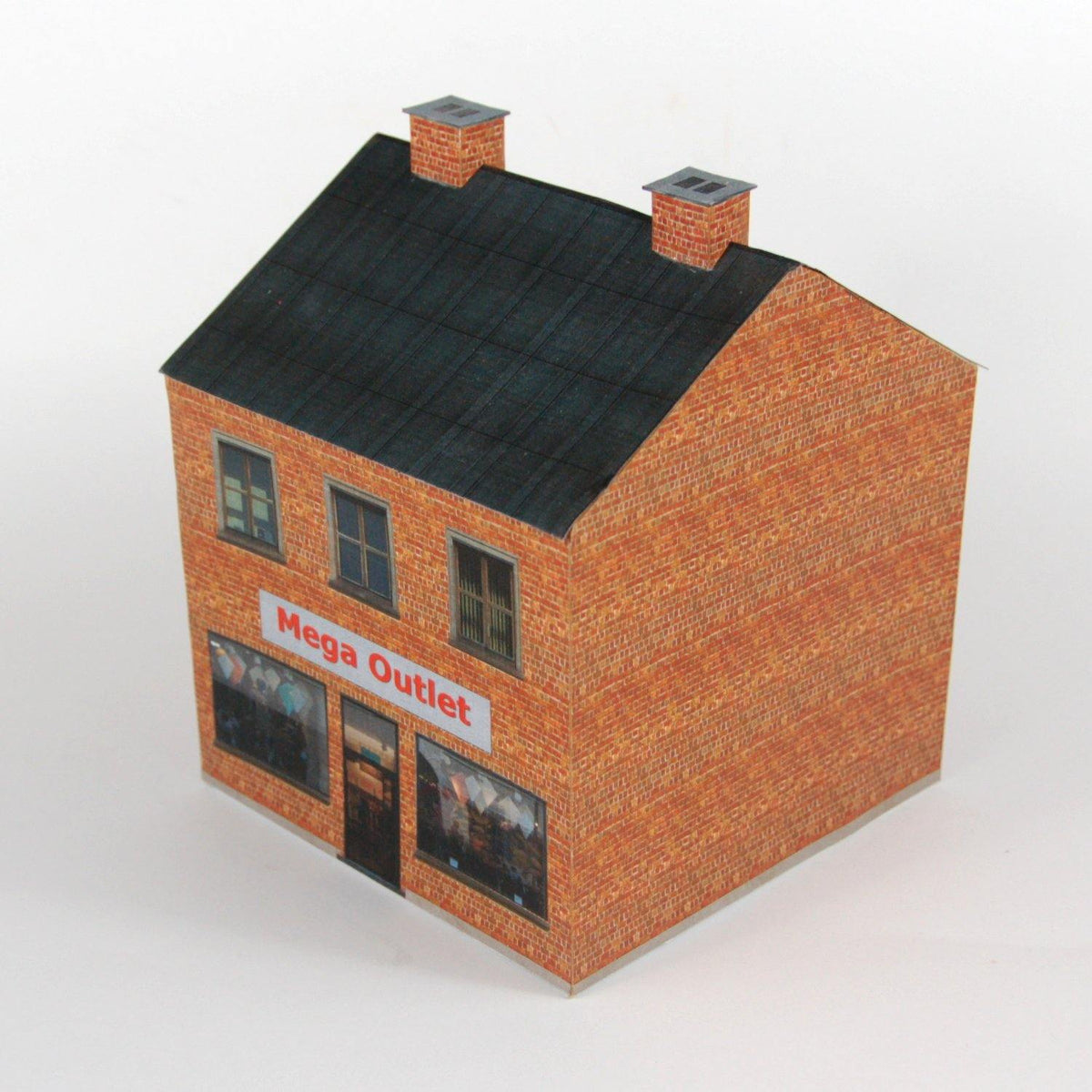 Ho Scale Paper Model Two-Storey Store Front – Model Scenery Center ho-scale-paper-model-two-storey-store-front-model-scenery-center