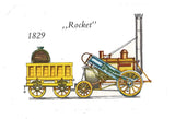 Vintage Railroad Wall Art Early Steam Locomotive Evolution Print , Steam Train Pictures, Railroad Art, Vintage Railway,