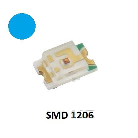 SMD LED 1206 Blue Choice Of Packages 0r 20, 50 or 100
