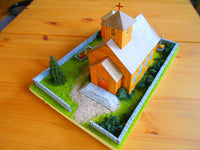 Old Wood Church Diorama Summer Setting - Poland's Best Home & Hobby