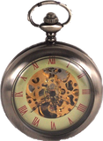 Clear Face Roman Mechanical Movement Skeleton Pocket Watch - Poland's Best Home & Hobby