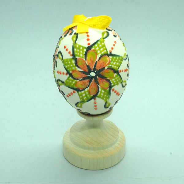 Hand Painted Polish Easter EggFolk Art Hand Made In Poland