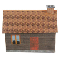 Dark Wood Small House Carton Model 2 Plan 1 1 - Poland's Best Home & Hobby