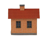 Small Red Brick House Carton Built Model Plan 6 - Poland's Best Home & Hobby