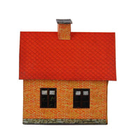 Red Brick Single Family Farm House Carton Model Plan 9 - Poland's Best Home & Hobby
