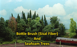 seafoam and bottle brush tree scene