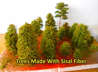 sisal fiber spruce and pine tree collection
