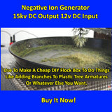 Negative Ion Generator For DIY Static Grass Applicators, Flock Boxes, Air Purifiers